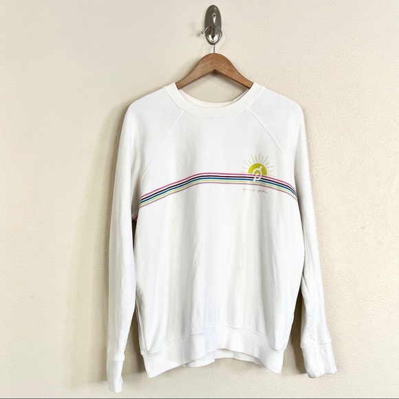 SPIRITUAL GANGSTER x PELOTON Classic Crew Sweatshirt in White - Picture 4 of 11